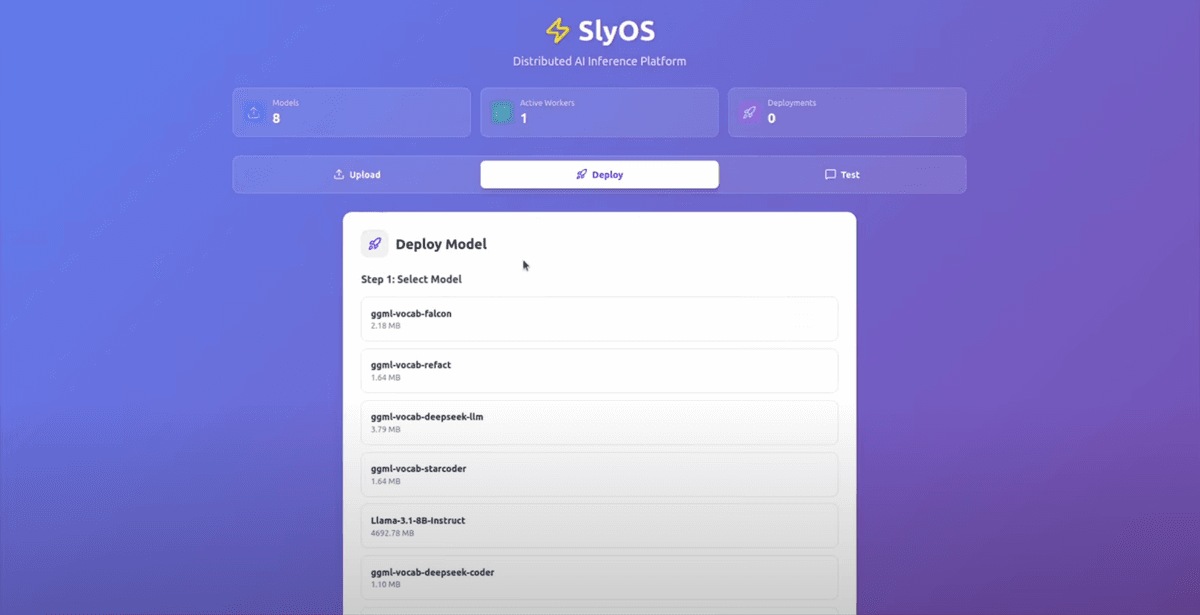 Select and deploy models